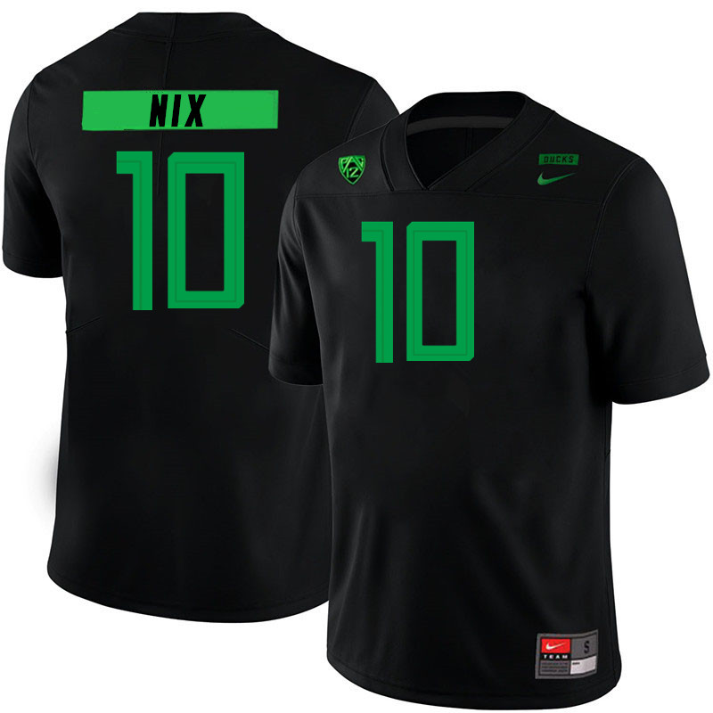 Men #10 Bo Nix Oregon Ducks College Football Jerseys Stitched Sale-Black - Click Image to Close